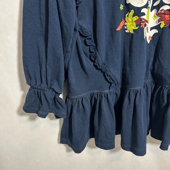 Free People FP Movement Spring Forward Tunic Sweater Dress XL Blue Embroidered - Picture 5 of 9